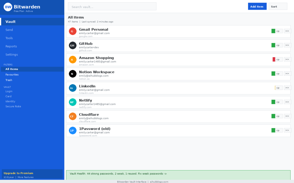 Bitwarden Screenshot 1024x640