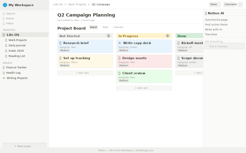 Must-Have Mobile Apps for Productivity in 2026 notion screenshot